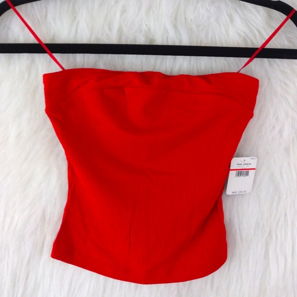 Intimately Free People Red Strapless Crop Top XS - Picture 4 of 7
